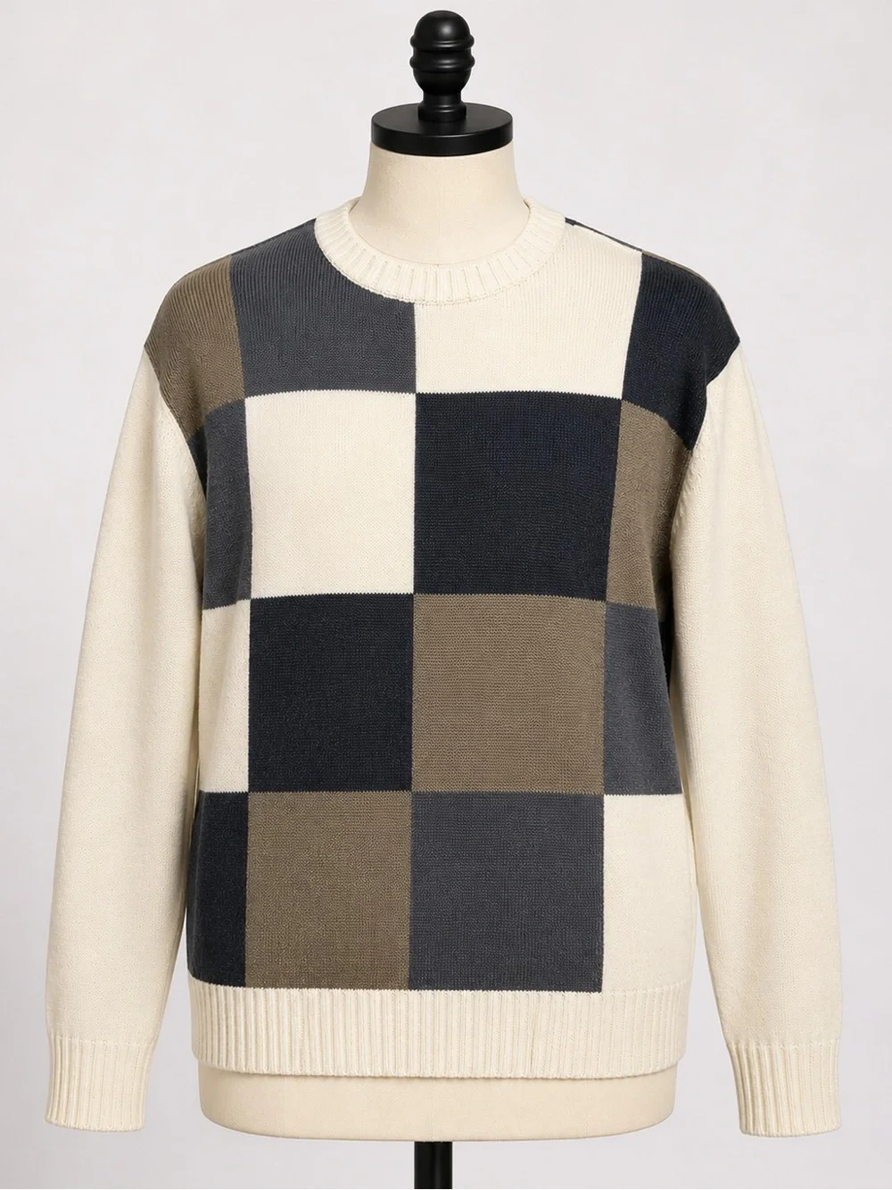NWT Oscar de la Renta Colorblock Sweater XL Cozy Mr. Rogers Style
